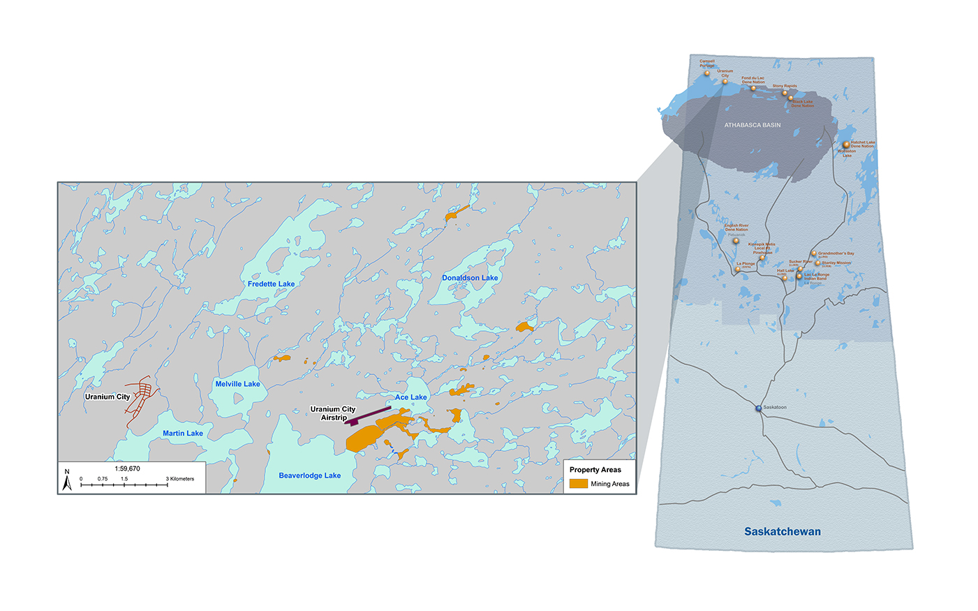 Remaining Beaverlodge Properties Map