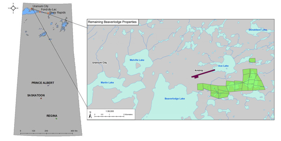 Remaining Beaverlodge Properties Map